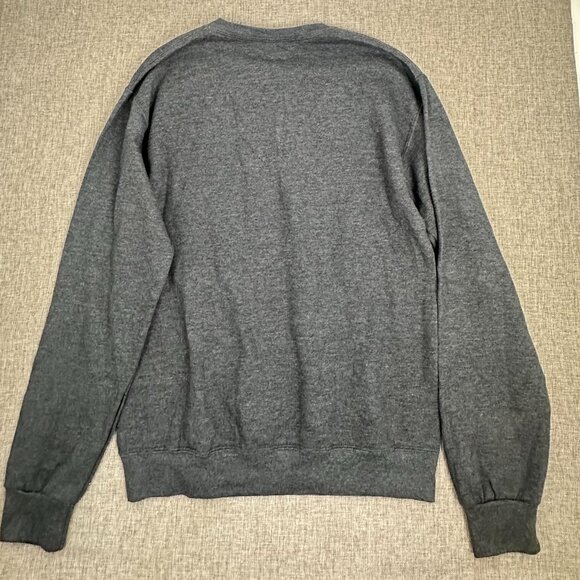 NEW! Mens Fruit of The Loom Sweater Grey/ Black Heather Cotton Blend Small - Picture 9 of 11